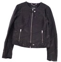 ディーゼル DIESEL ジャケット レザージャケット シングルライダース ラムレザー アウター レディース M ブラック【中古】