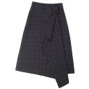 【極美品】クリスチャンディオール Christian Dior 2023年 スカート フレアスカート チェック柄 ウール ボトムス レディース F42 USA1...