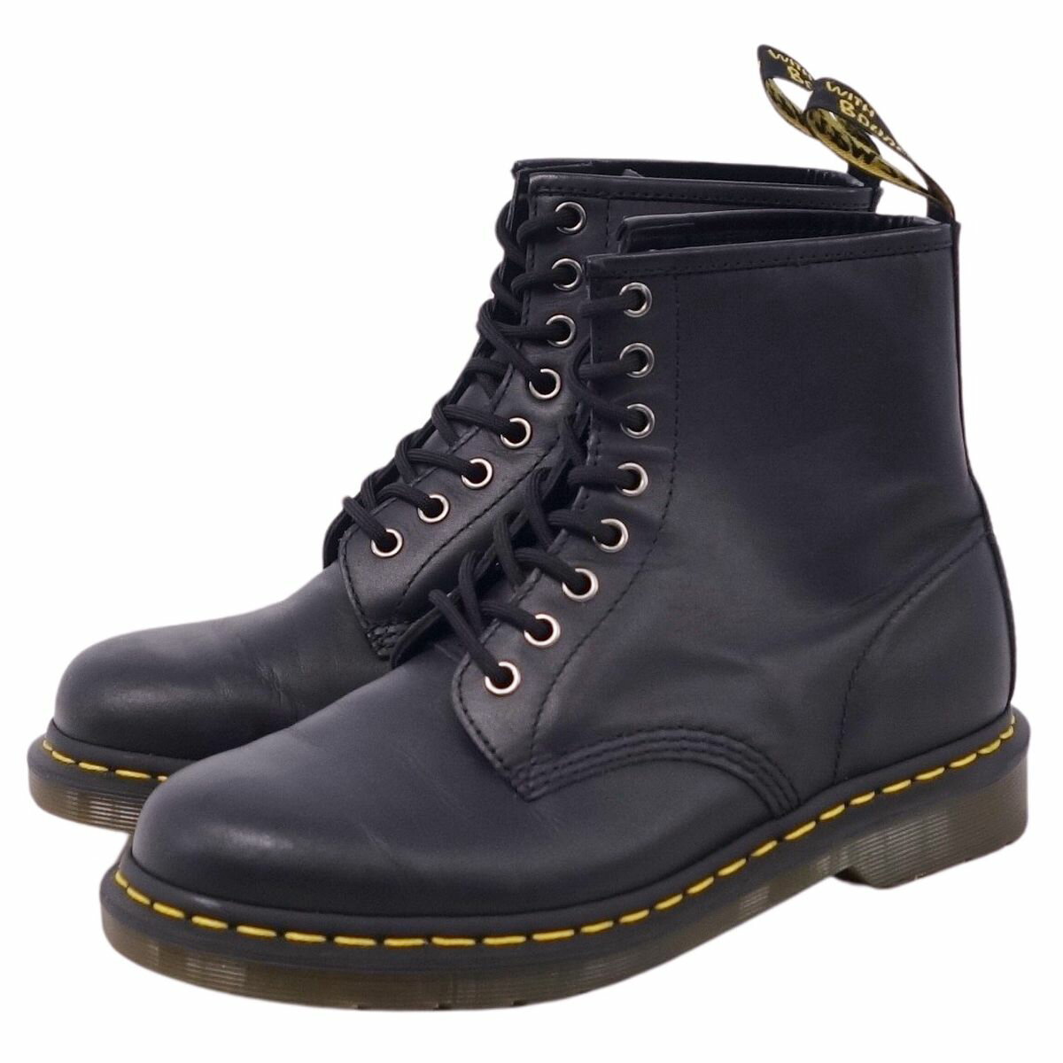 【美品】ドクターマーチン Dr.Martens ブーツ ショートブーツ 8ホール 11822 レザー シューズ メンズ UK6.5(25.5cm相当) ブラック【中古】