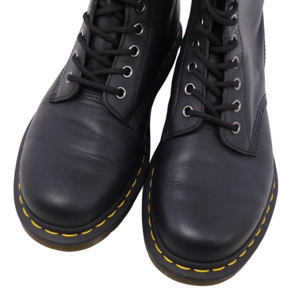 【美品】ドクターマーチン Dr.Martens ブーツ ショートブーツ 8ホール 11822 レザー シューズ メンズ UK6.5(25.5cm相当) ブラック【中古】