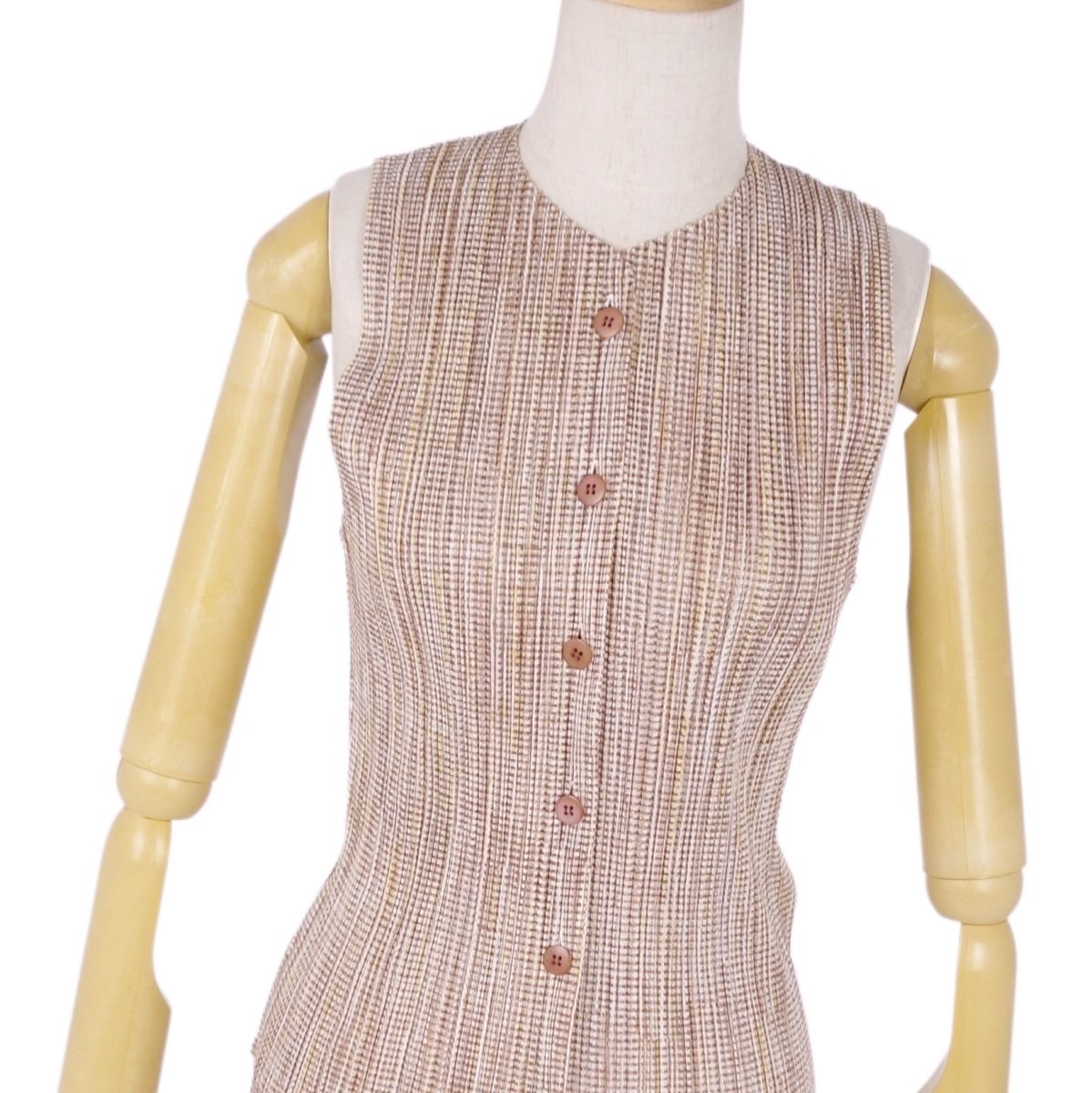 【美品】プリーツプリーズ イッセイミヤケ PLEATS PLEASE セットアップ シャツ ブラウス スカート プリーツ レディース 3(L相当) マルチカラー【中古】
