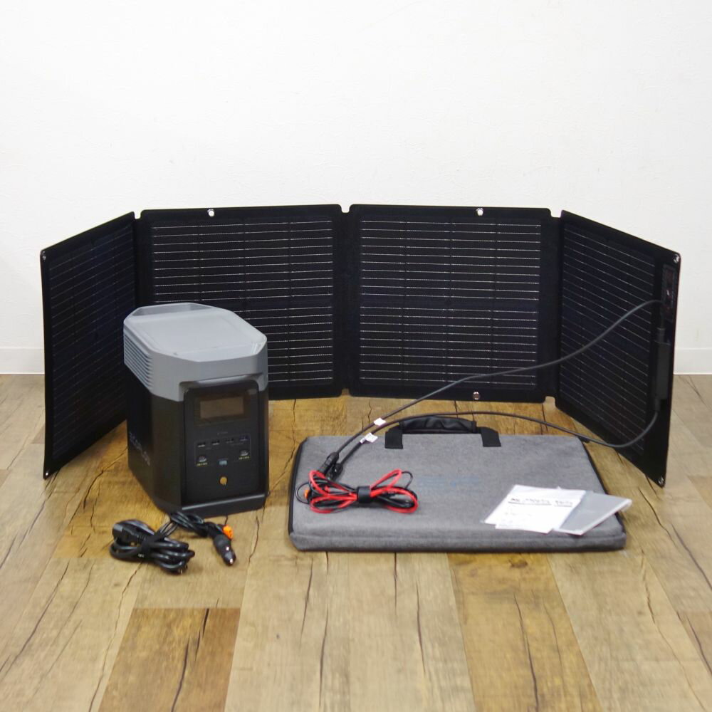 エコフロー ECOFLOW ポータブル電源 DELTA2 ZMR330-JP ソーラーパネル 110W EFSOLAR110N セット キャンプ アウトドア【中古】のサムネイル