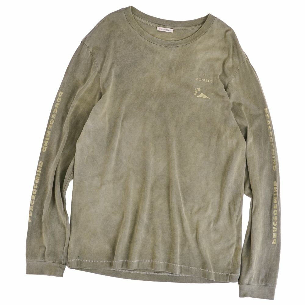 Rakuten - 【美品】モンクレール MONCLER Tシャツ 2021 カットソー ロングスリーブ 長袖 コットン トップス メンズ M カーキグリーン【中古】