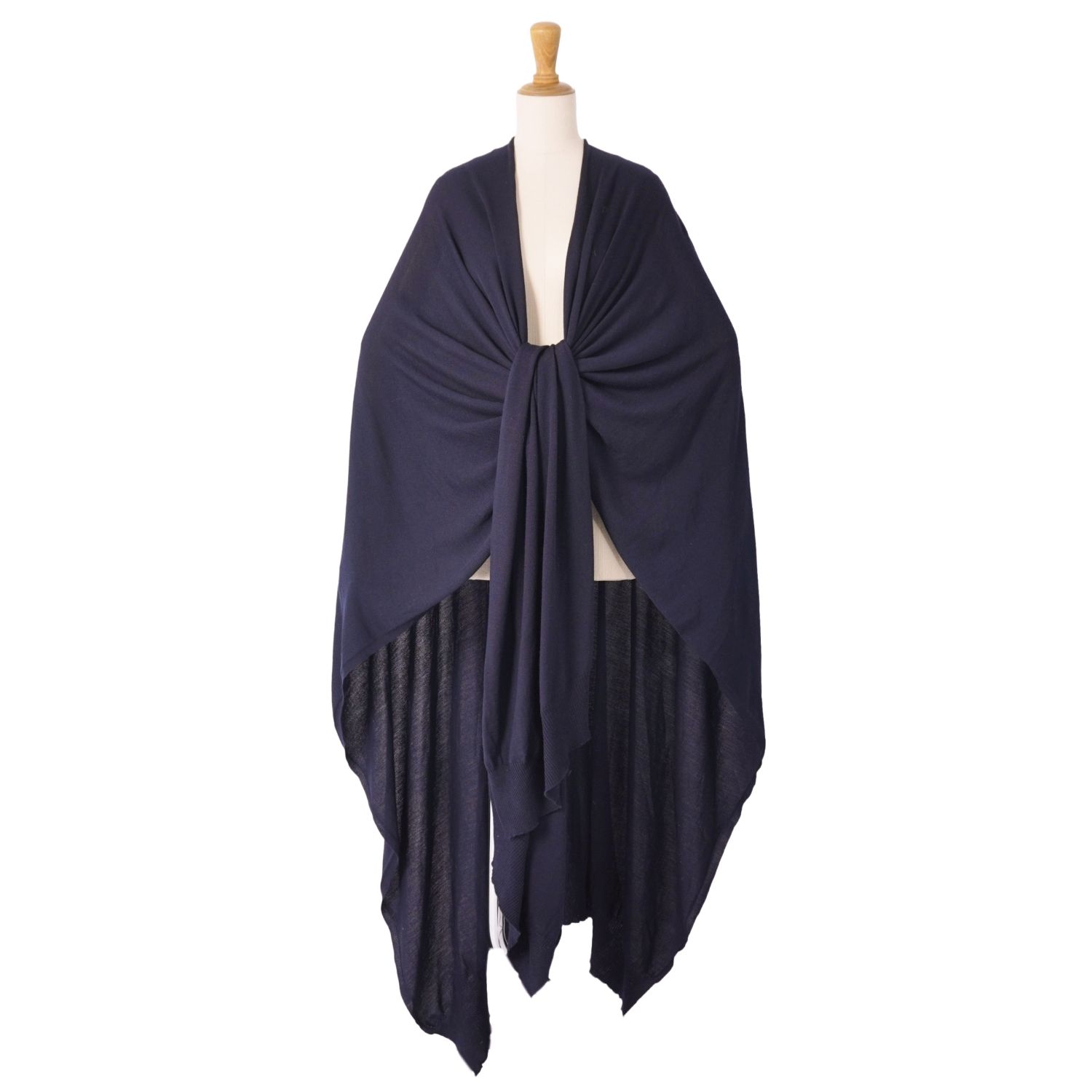 Rakuten - 【極美品】ザ ロウ THE ROW ニット コート カーディガン ポンチョ ケープ ウール カシミヤ 無地 レディース 1SZ ネイビー【中古】