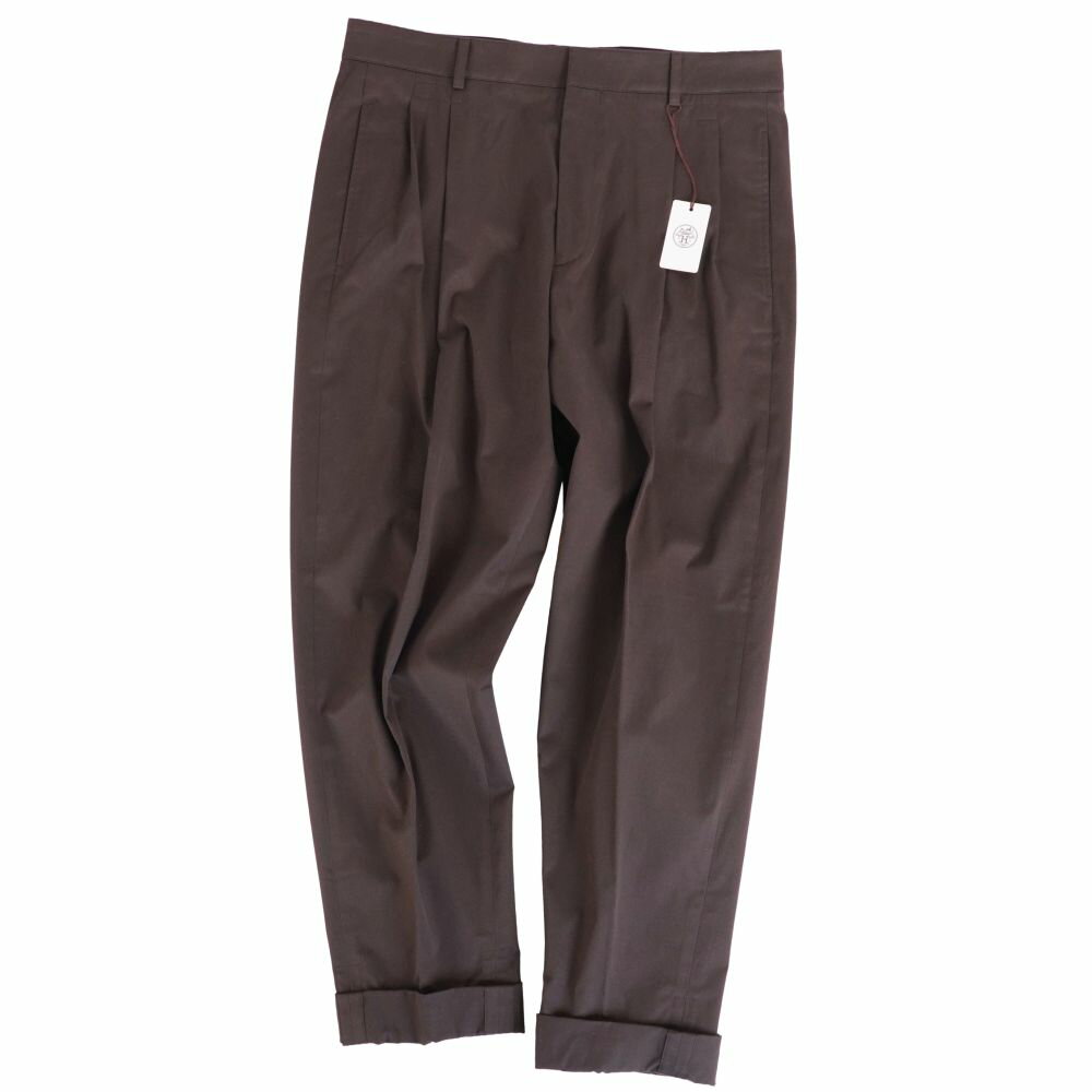 Rakuten - 【新古品】エルメス HERMES パンツ 22SS ロングパンツ スラックス コットン ボトムス メンズ イタリア製 42(M相当) ブラウン【中古】
