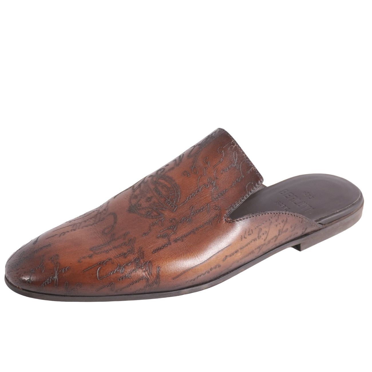 【極美品】ベルルッティ Berluti サンダル サイラス オマーン スリッパ カリグラフィ スクリットレザー シューズ 靴 メンズ 9(27cm相当) ブラウン【中古】