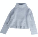 【美品】フォクシー FOXEY ニット セーター タートルネック ロングスリーブ 長袖 クロップド ショート丈 カシミヤ 40349 トップス レディース 40(M相当) ブルー【中古】(4)