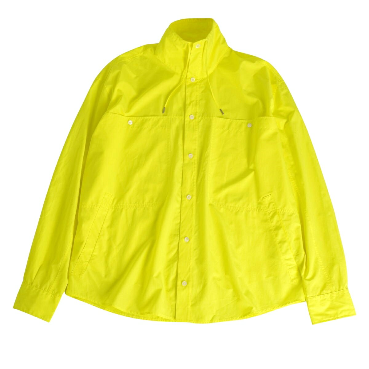 Rakuten - 【美品】エルメス HERMES シャツ 21SS ロングスリーブ 長袖 ポリエステル トップス メンズ フランス製 48(M相当) イエロー【中古】