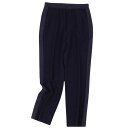 【美品】エルメス HERMES パンツ ロングパンツ イージーパンツ カシミヤ100% 無地 ボトムス レディース 40(M相当) ネイビー【中古】
