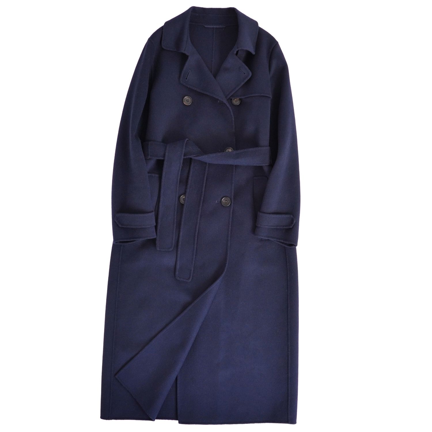 MAXMARA クチートアマーノ ダブルフェイス カシミヤ アンゴラ混 紺40 S Max Mara - マックスマーラ ダブルフェイス ピーコート クチート