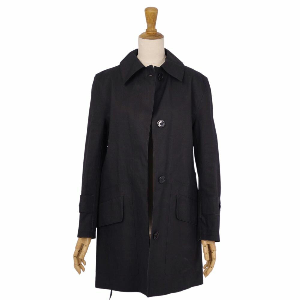 【美品】コレットミーツコムデギャルソン colette meets COMME des GARCONS MACKINTOSH コート ゴム引き コットン アウター レディース XS ブラック【中古】