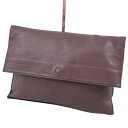 【美品】エルゴポック HERGOPOCH バッグ セカンドバッグ クラッチバッグ カーフレザー カバン メンズ ブラウン【中古】