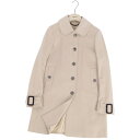 バーバリー ロンドン BURBERRY LONDON コート ステンカラーコート バルマカーンコート 無地 ウール カシミヤ アウター レディース UK6 US4 IT38(S相当) アイボリー【中古】