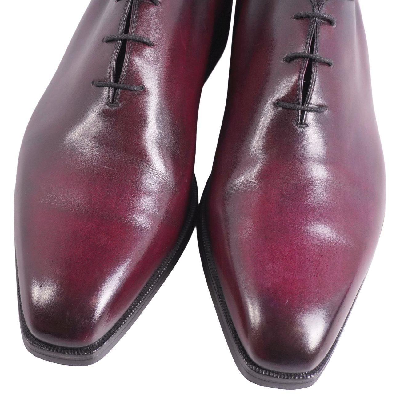 【美品】ベルルッティ Berluti レザーシューズ アレッサンドロ デムジュール ビジネスシューズ 革靴 メンズ イタリア製 7.5(27cm相当) ボルドー【中古】