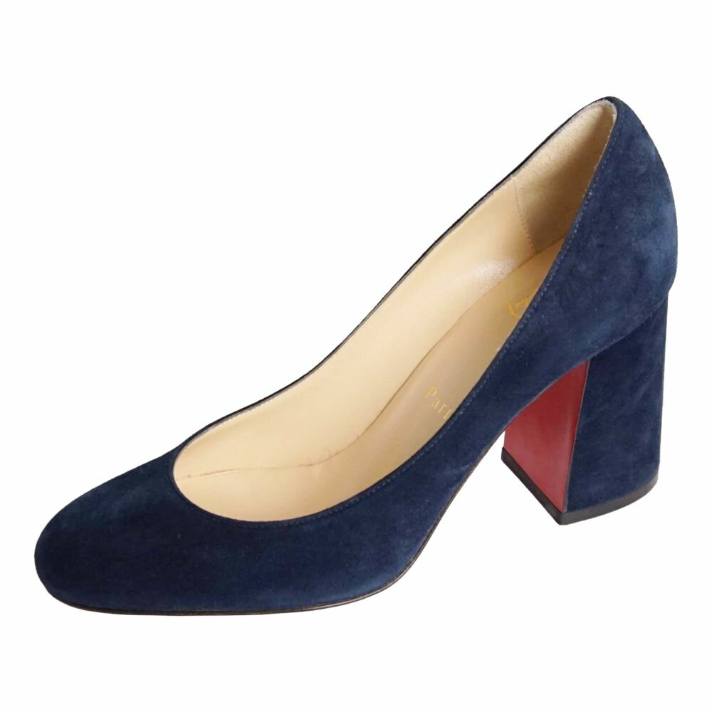 Rakuten - 【新古品】クリスチャンルブタン Christian Louboutin パンプス スエードレザー ヒール シューズ 靴 レディース イタリア製 35.5(22.5cm相当) ネイビー【中古】