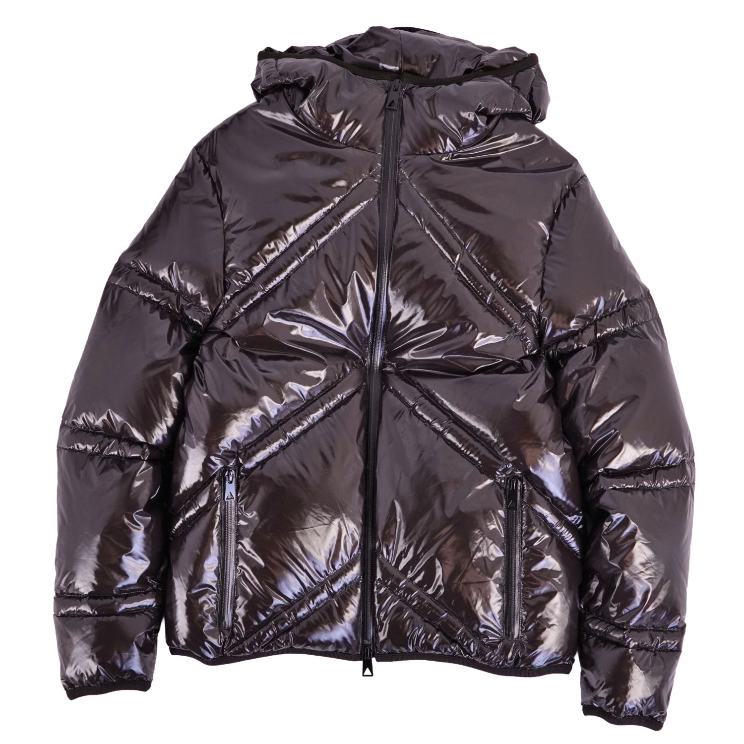 Rakuten - 【新品同様】ボッテガヴェネタ BOTTEGA VENETA 2021年 ダニエルリー期 ジャケット ダウンジャケット フード付き ナイロン 無地 アウター メンズ XS ダークブラウン【中古】