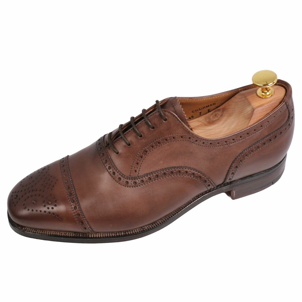 クロケット&ジョーンズ ビームス Crockett&Jones BEAMS レザーシューズ CHAIRMAN チェアマン オックスフォード ビジネスシューズ 革靴 メンズ イングランド製 7E(25.5cm相当) ブラウン