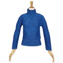 【極美品】ミー イッセイミヤケ me ISSEY MIYAKE シャツ ブラウス ハイネック ロングスリーブ 長袖 トップス レディース ブルー【中古】(4)