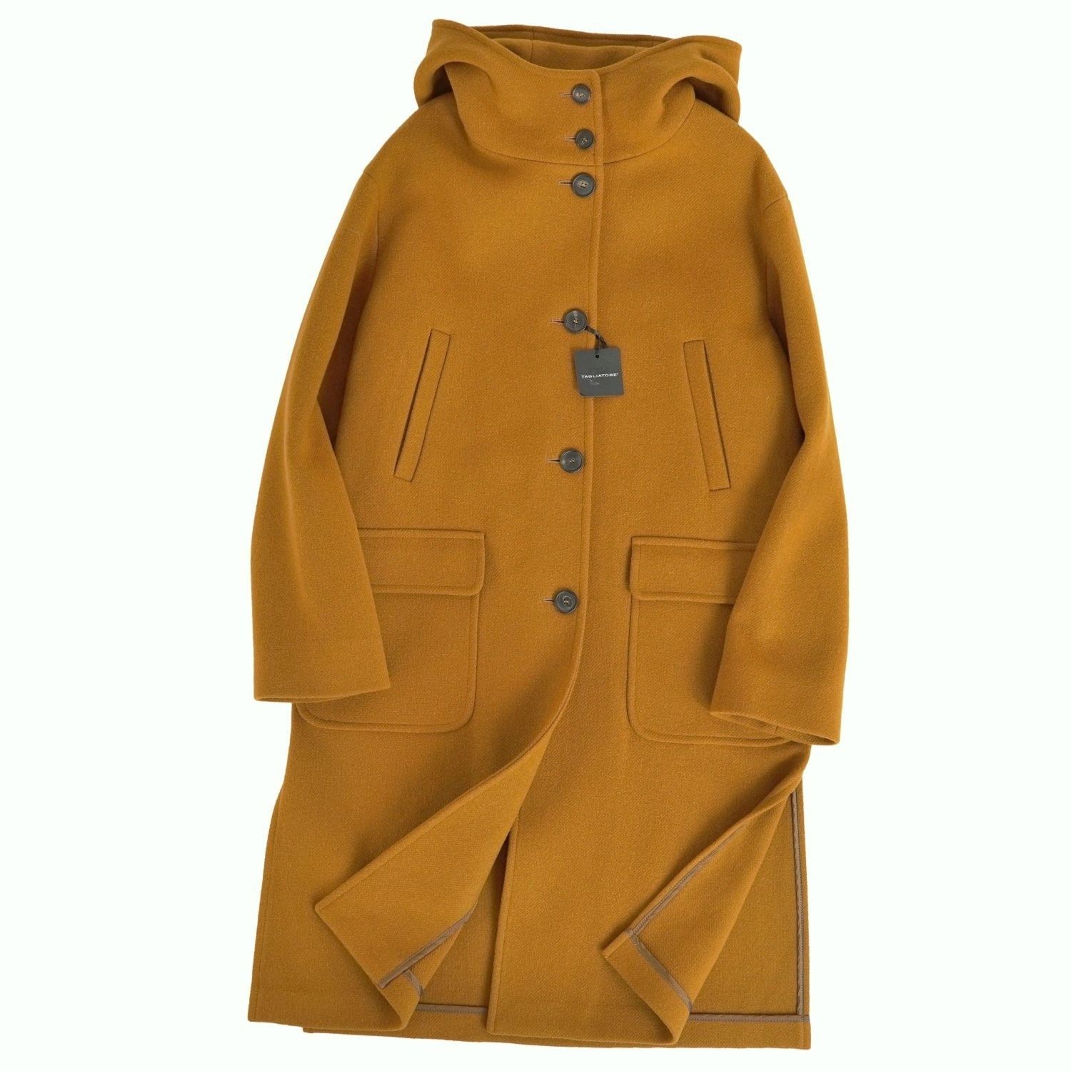 Rakuten - 【新品同様】タリアトーレ TAGLIATORE DONA コート フード付き フーデッドコート ロングコート ウール アウター レディース 40(M相当) ブラウン【中古】