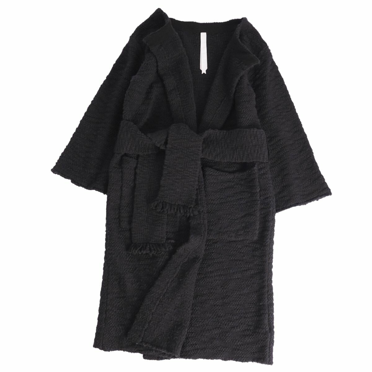マーレット Merlette コート ベルト付き ロングコート ニット ウール アウター レディース XS ブラック