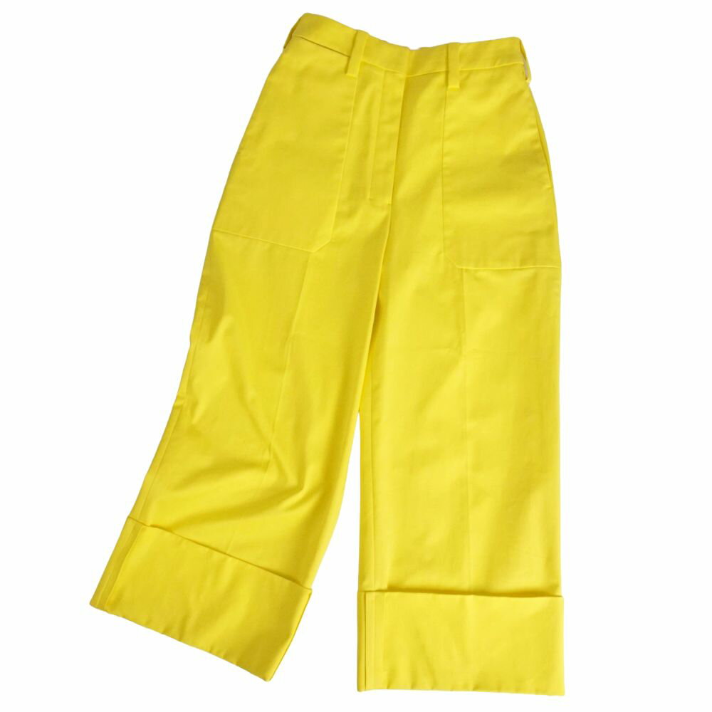 樂天商城 - 【極美品】エルメス HERMES パンツ ワイドパンツ ロングパンツ コットン ボトムス レディース フランス製 34(XS相当) イエロー【中古】