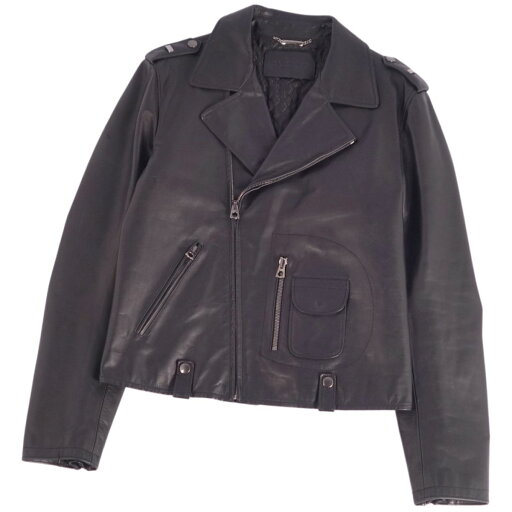 【美品】ドルチェ&ガッバーナ DOLCE&GABBANA ジャケット レザージャケット ライダース レザー アウター メンズ イタリア製 52(L相当) ブラック【中古】 【美品】ドルチェ&ガッバーナ DOLCE&GABBANA ジャケット レザージャケット ライダース レザー アウター メンズ イタリア製 52(L相当) ブラック【中古】