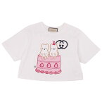 【美品】グッチ GUCCI Pikarar Tシャツ カットソー 半袖 ショートスリーブ クロップド インターロッキング GG トップス レディース XXS ホワイト【中古】