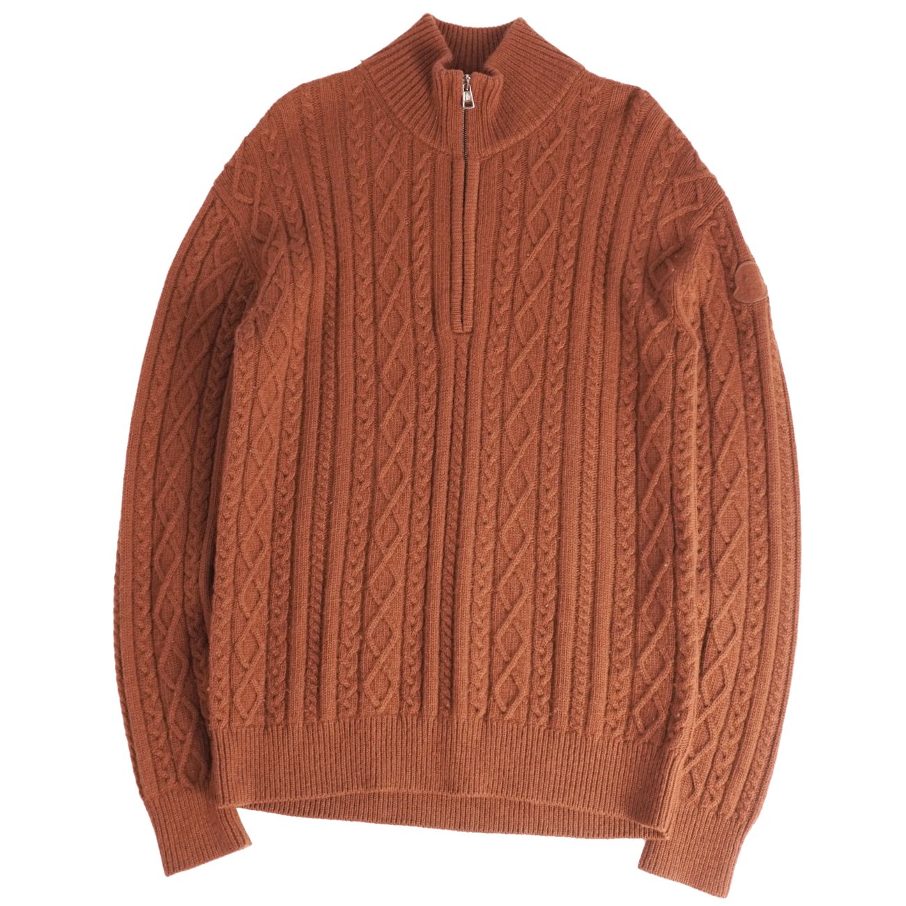 樂天商城 - 【美品】モンクレール MONCLER ニット ハーフジップ セーター ロングスリーブ 長袖 ウール トップス メンズ L ブラウン【中古】
