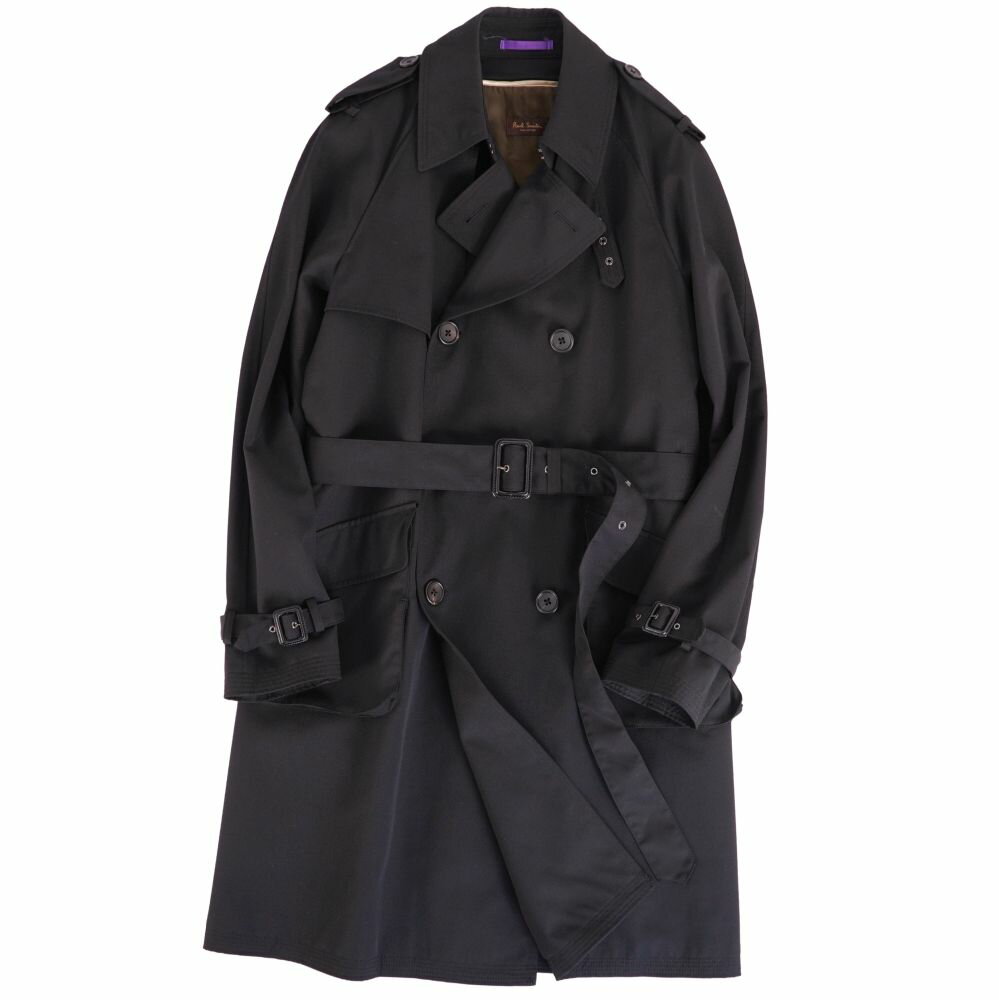 Rakuten - 【美品】ポール・スミス Paul Smith コート ライナー付き トレンチコート ウール アウター メンズ XL ブラック【中古】