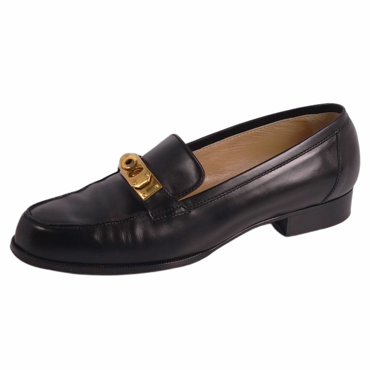 HERMÈS エルメス ケリー金具 フラットパンプス ce07mb-rm20e32224_1.jpg