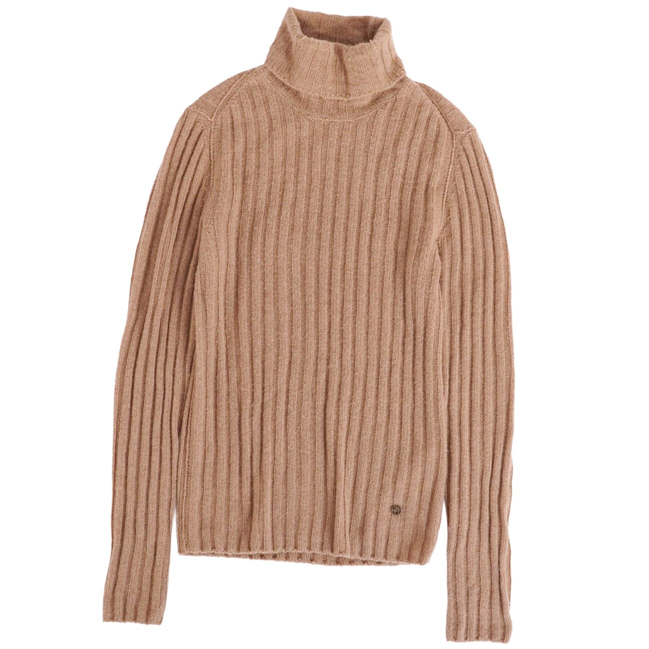 Rakuten - 【美品】グッチ GUCCI ニット タートルネック セーター ロングスリーブ 長袖 キャメル100% トップス レディース イタリア製 XS ブラウン【中古】