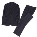 【美品】グッチ GUCCI セットアップ スーツ シングル ストライプ ウール ジャケット パンツ メンズ イタリア製 50(M相当) ネイビー【中古】(4)