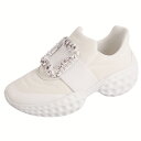 【美品】ロジェヴィヴィエ Roger Vivier スニーカー VIV RUN ヴィヴ ラン ライト ファブリック シューズ 靴 レディース 35(22cm相当) ホワイト【中古】