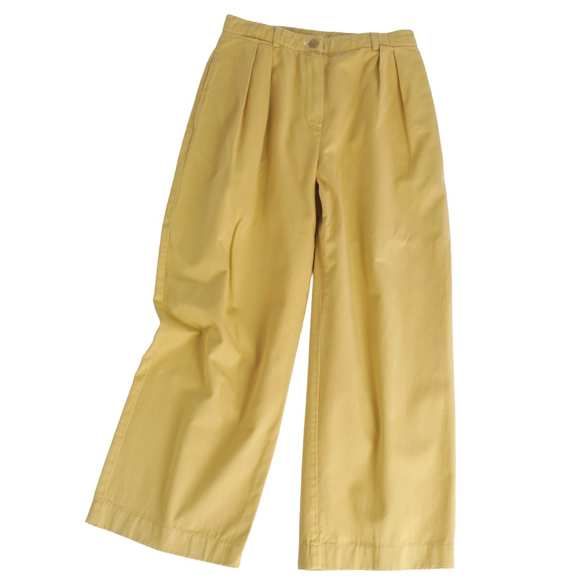 Rakuten - 【美品】アクネストゥディオズ Acne Studios パンツ ロングパンツ ワイドパンツ コットン ボトムス レディース 34(S相当) イエロー【中古】