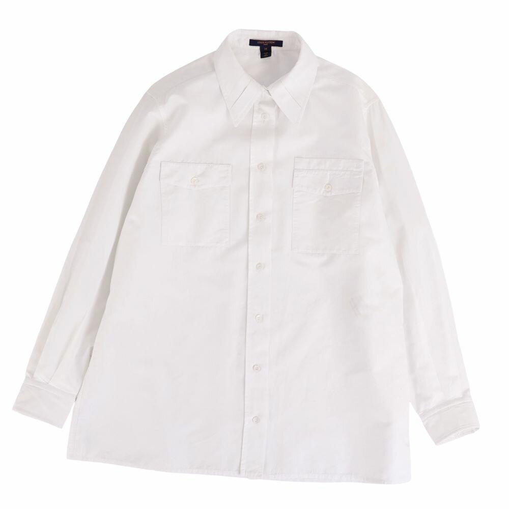 樂天商城 - 【美品】ルイヴィトン LOUIS VUITTON シャツ 2022 ロングスリーブ 長袖 コットン シルク トップス レディース イタリア製 38 ホワイト【中古】