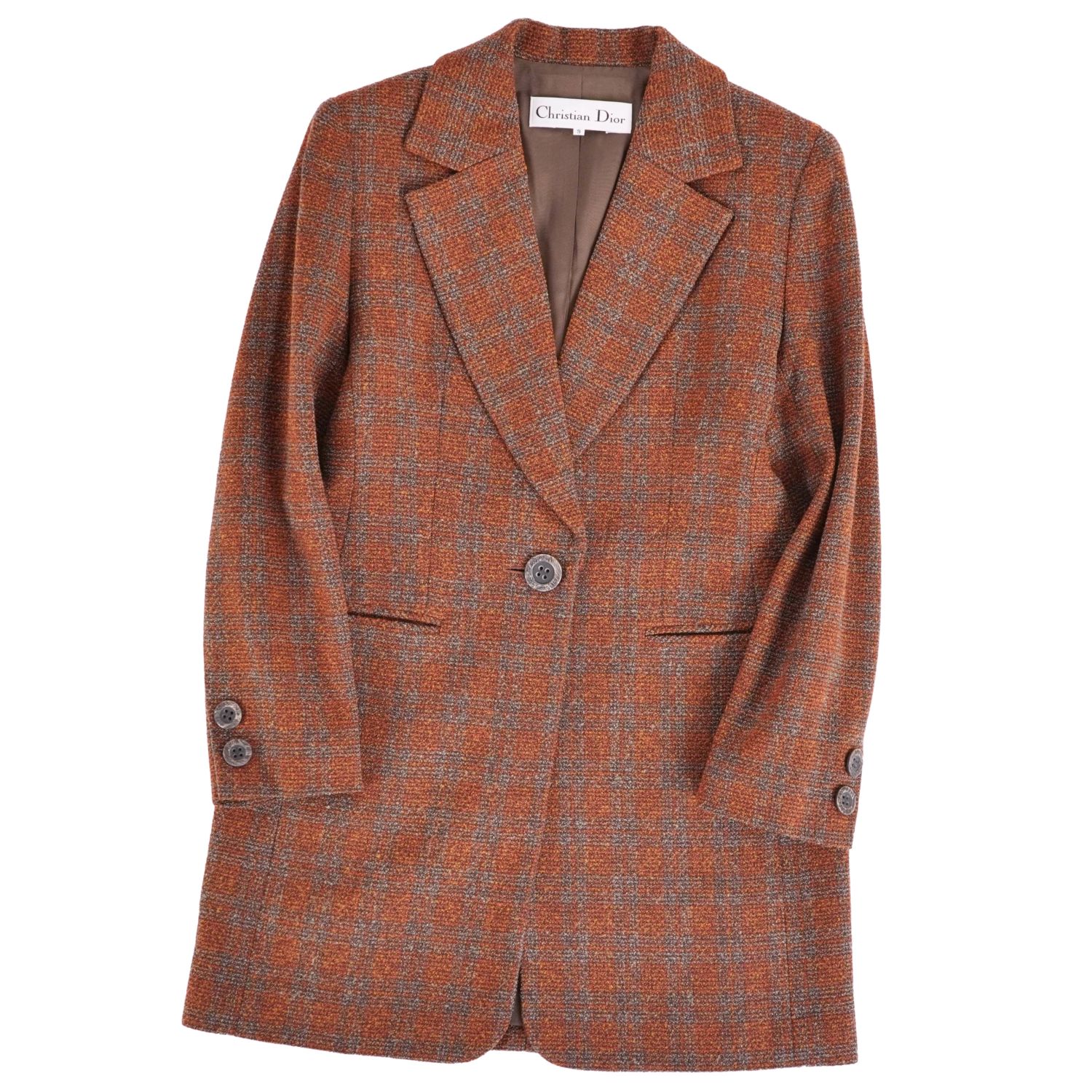 樂天商城 - 【極美品】Vintage クリスチャンディオール Christian Dior ジャケット テーラードジャケット バージャケット シングル ウール アウター レディース 9(M相当) ブラウン【中古】