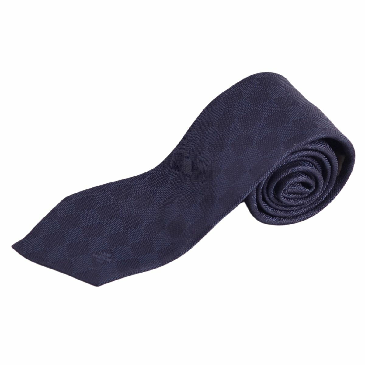 極美品 ルイヴィトン LOUIS VUITTON ネクタイ ダミエ シルク