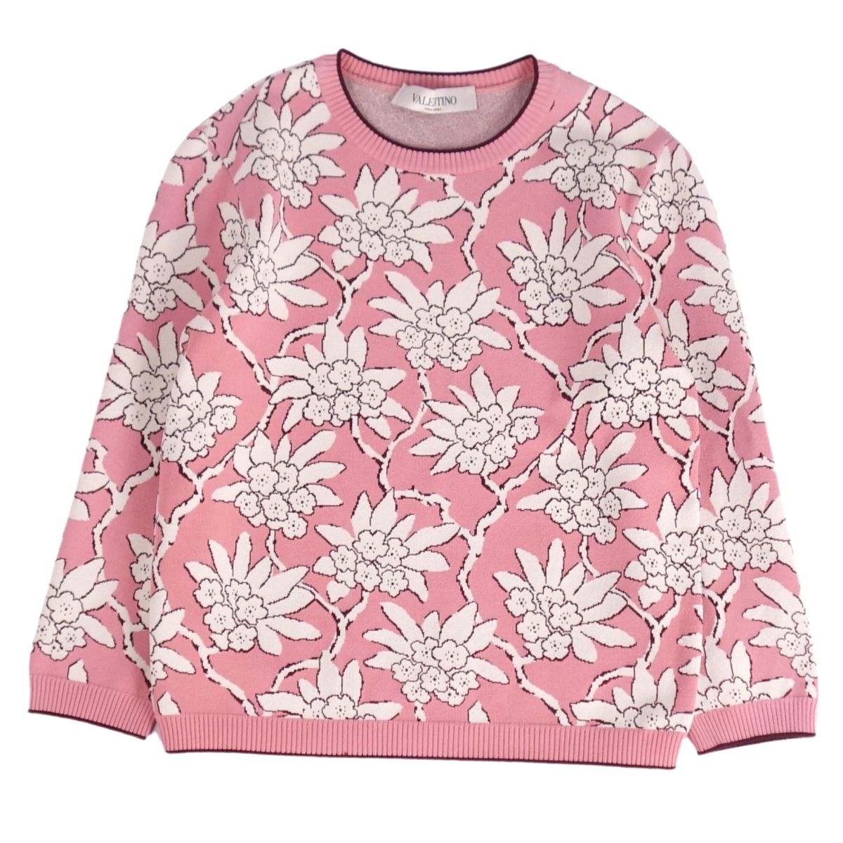 ハッピーヴァレンティノVALENTINOフリル袖ケーブルニットホワイト ハッピー様専用ヴァレンティノVALENTINOフリル袖ケーブルニット