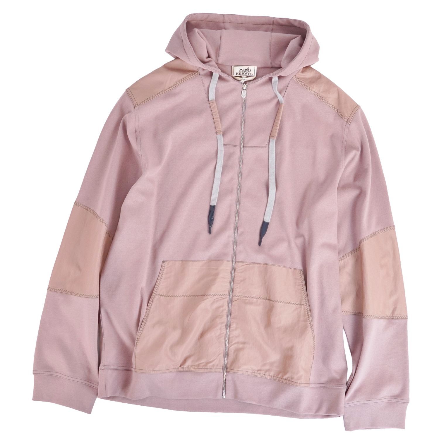 樂天商城 - 【新品同様】エルメス HERMES 22SS ヴォワルH スウェット パーカー ジップアップ フーディ 切替 トップス メンズ XXL ライトパープル【中古】