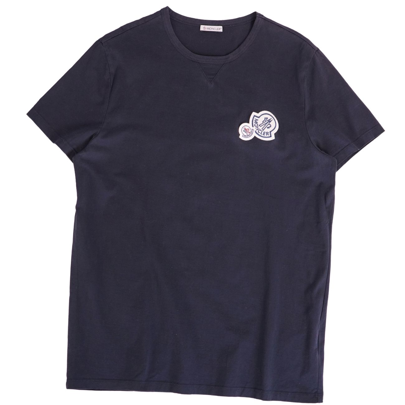 Rakuten - 【美品】モンクレール MONCLER Tシャツ 2019 カットソー ショートスリーブ 半袖 コットン トップス メンズ XL ネイビー【中古】