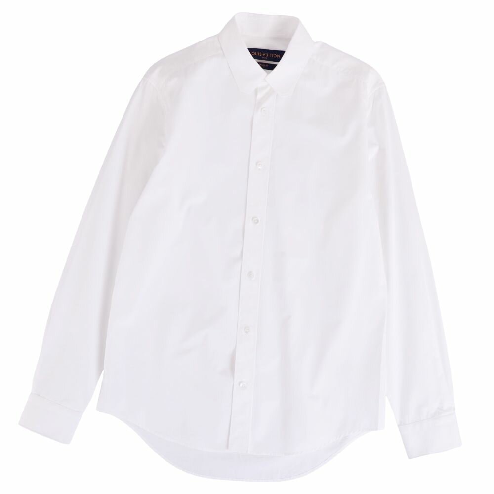 Rakuten - 【美品】ルイヴィトン LOUIS VUITTON シャツ 2020 DNA ロングスリーブ 長袖 コットン トップス メンズ イタリア製 38/15 ホワイト【中古】