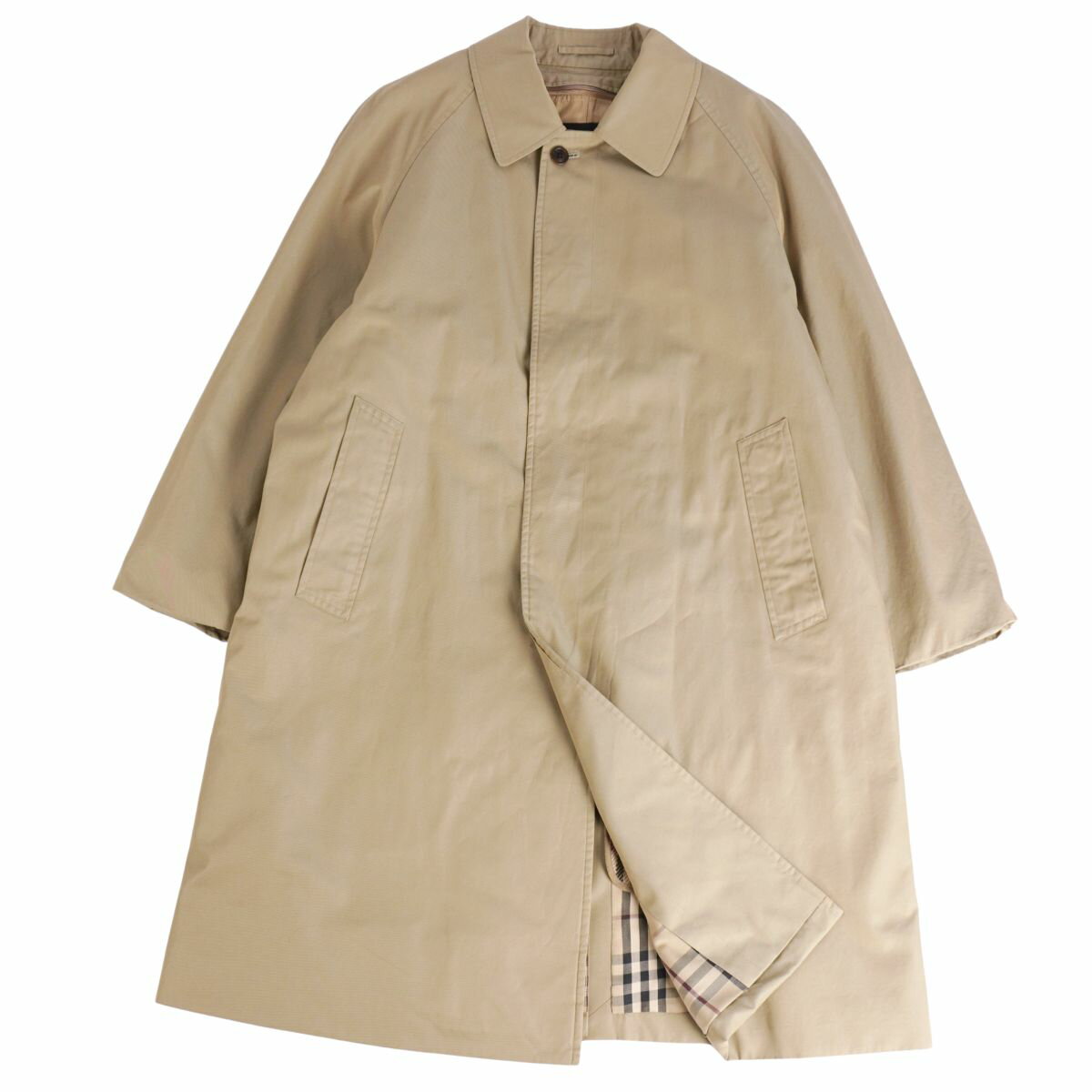 【美品/M】バーバリーロンドン ステンカラーコート アウター ライナー付 比翼 バーバリー ロンドン BURBERRY LONDON ライナー付き ステンカラー