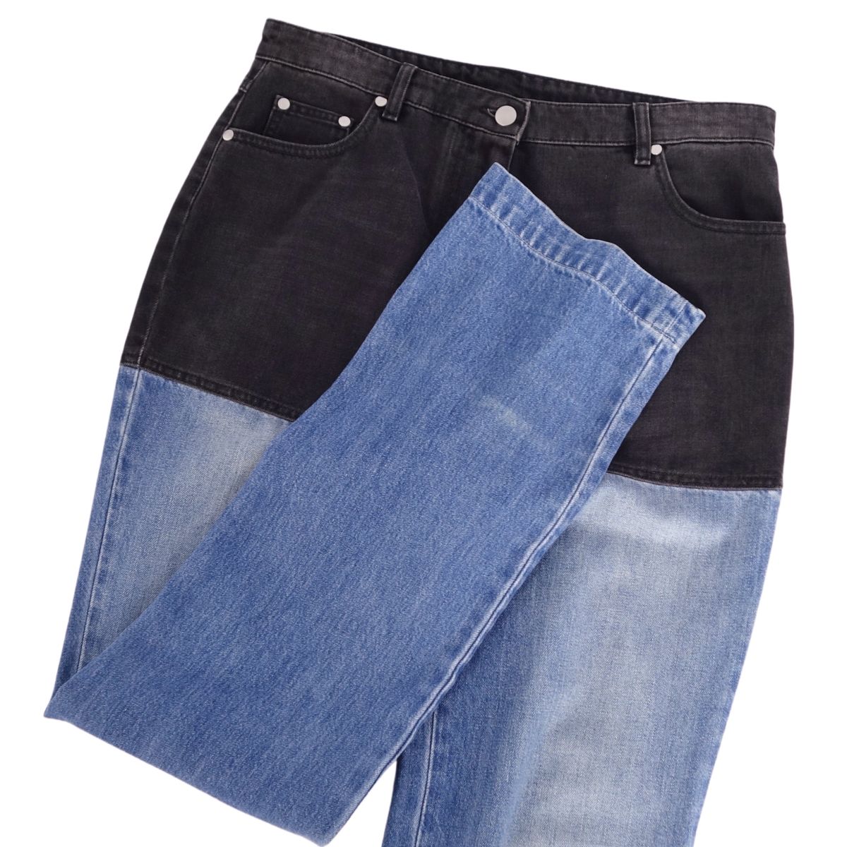 【美品】ピーター ドゥ PETER DO パンツ 2022 デニムパンツ PO-FW22-127A-DE コットン ボトムス メンズ イタリア製 42 インディゴブルー/ブラック【中古】