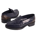 【美品】ルイヴィトン LOUIS VUITTON ローファー モカシン モノグラムキャンバス レザー シューズ 靴 レディース イタリア製 36.5(23.5..