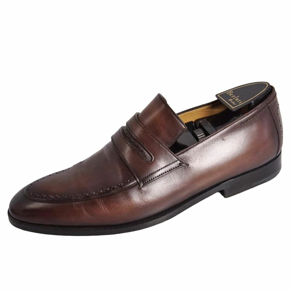 樂天商城 - 【美品】ベルルッティ Berluti ローファー Andy Pierre アンディ ピエール モカシン ビジネスシューズ 革靴 メンズ 7.5(27cm相当) ブラウン【中古】