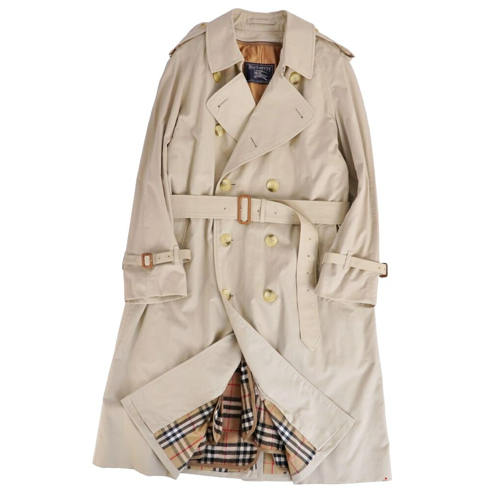 Rakuten - 【美品】Vintage バーバリー Burberrys コート 英国製 ライナー付き トレンチコート コットン アウター メンズ 48 ベージュ【中古】