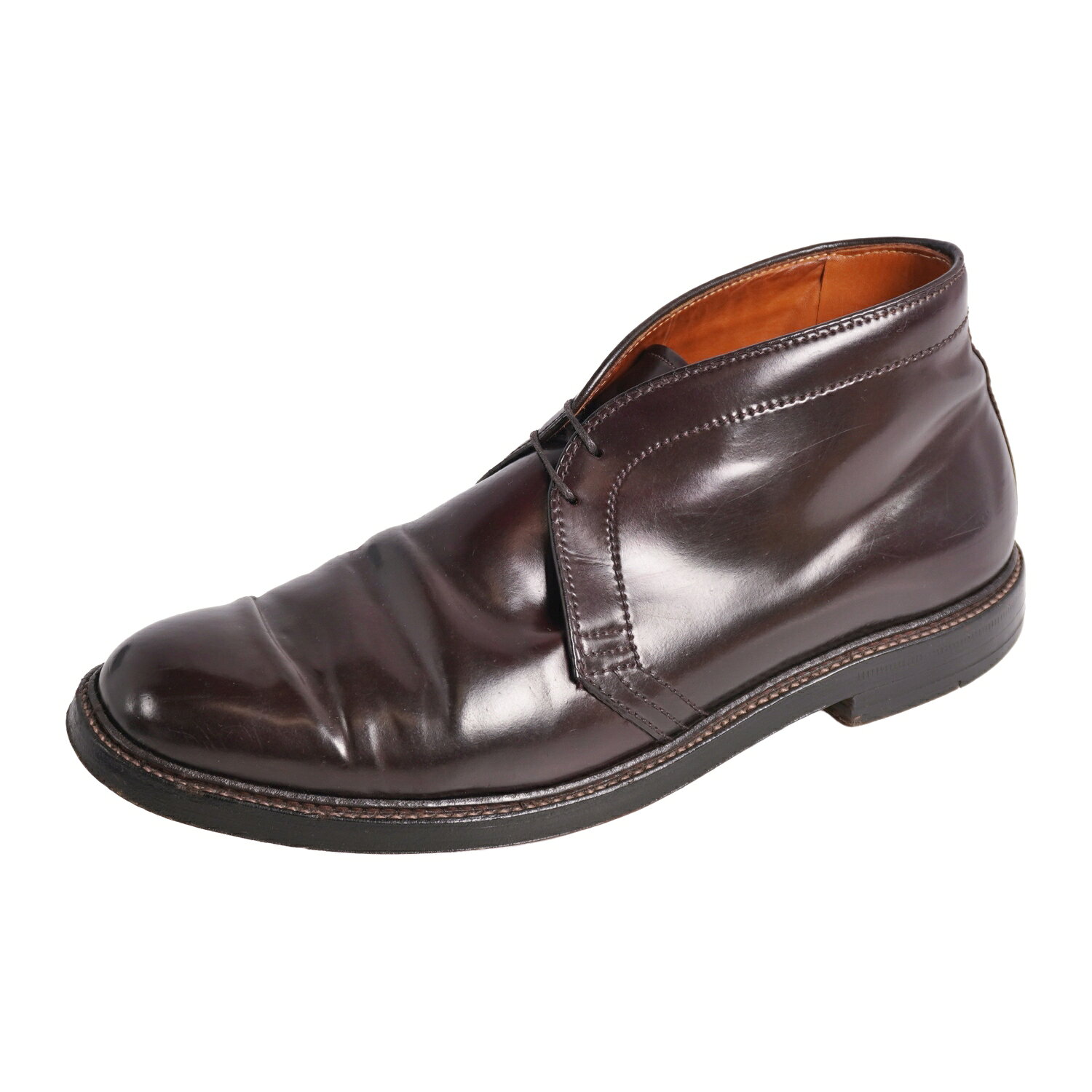 【美品】オールデン Alden ブーツ チャッカブーツ 1339 コードバン 馬革 レザー シューズ 革靴 メンズ アメリカ製 11(29cm相当) ブラウン【中古】