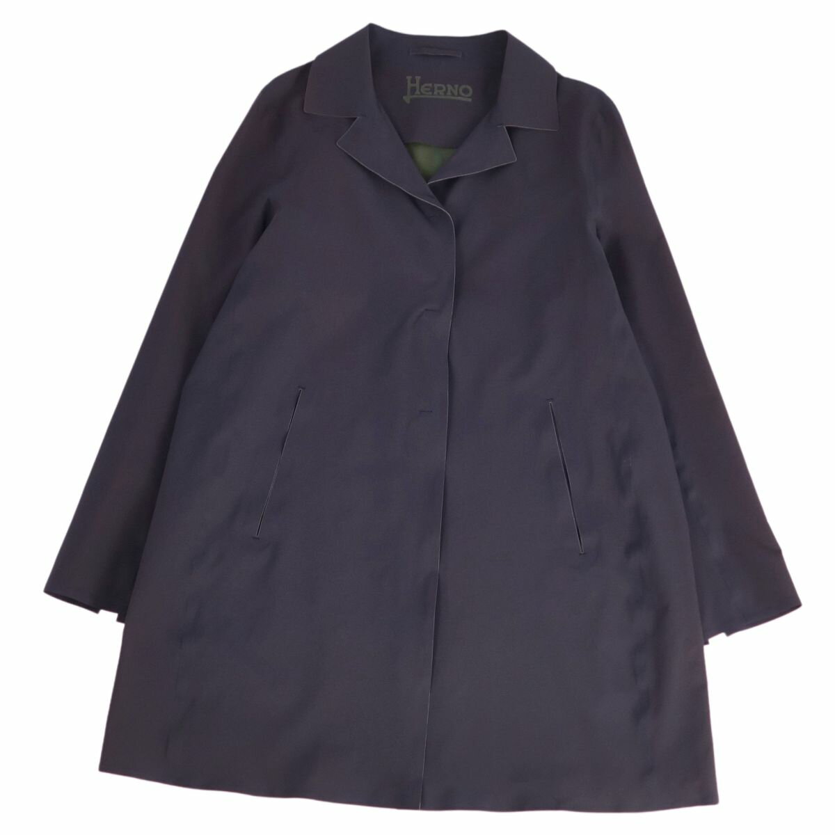【未使用品】HERNO ヘルノ ウォーターレペレント スプリングコート ネイビー 未使用品】HERNO ヘルノ ウォーターレペレント スプリングコート