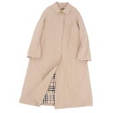 【美品】バーバリー ロンドン BURBERRY LONDON コート ライナー付き ステンカラーコート バルマカーンコート コットン100％ アウター レディース 40(M相当) ベージュ【中古】