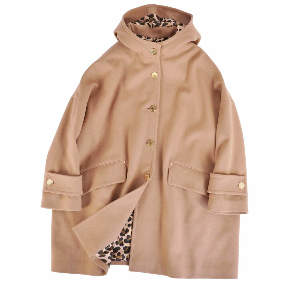 Rakuten - 【極美品】マッキントッシュ MACKINTOSH コート 23AW HUMBIE バンビー フード付き ロングコート ウール 裏レオパード アウター レディース 6(S相当) ブラウン【中古】